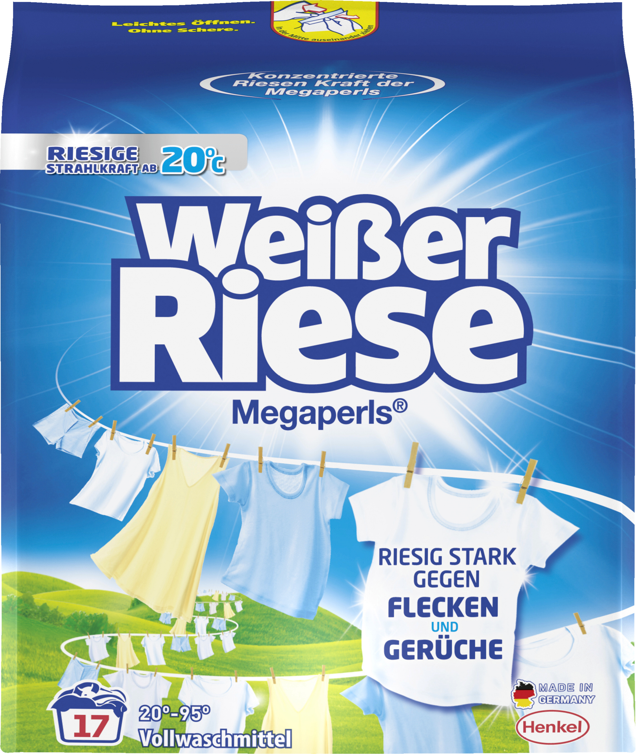 Weißer Riese White Giant Laundry Detergent Megaperls 17 washes