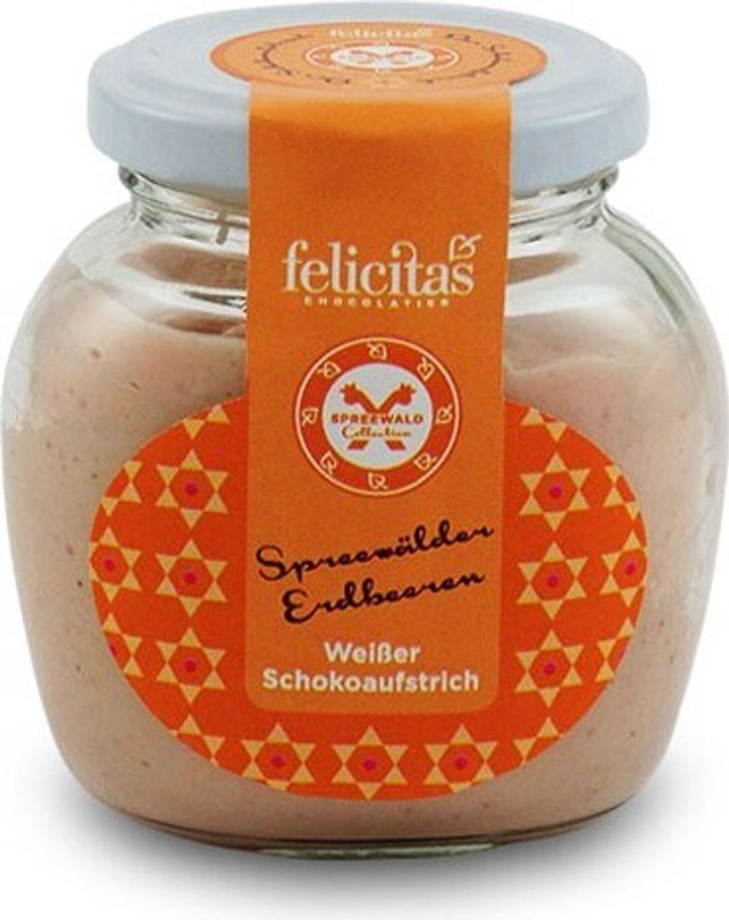 White chocolate spread with strawberries from Confiserie Felicitas (400 g)
