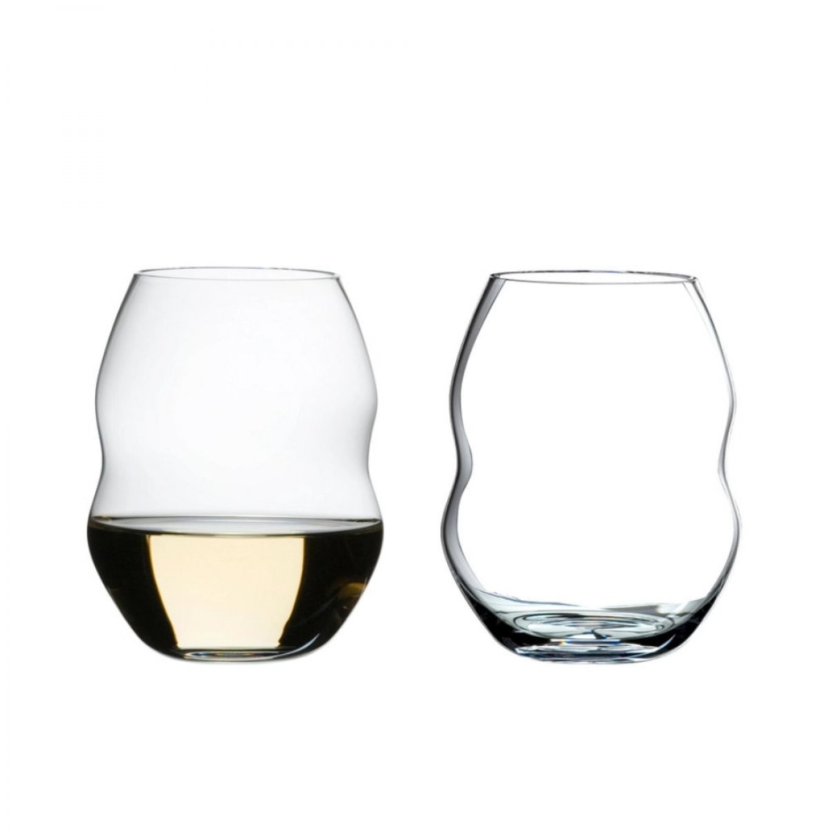 Swirl 2-piece white wine glass set by Riedel