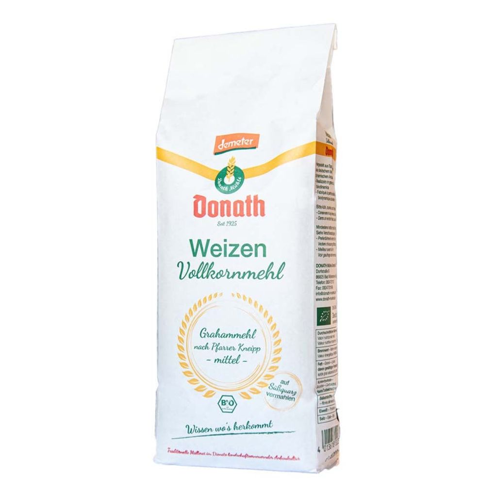 Donath Mühle Whole wheat flour, fine Graham style, 1kg 1000g