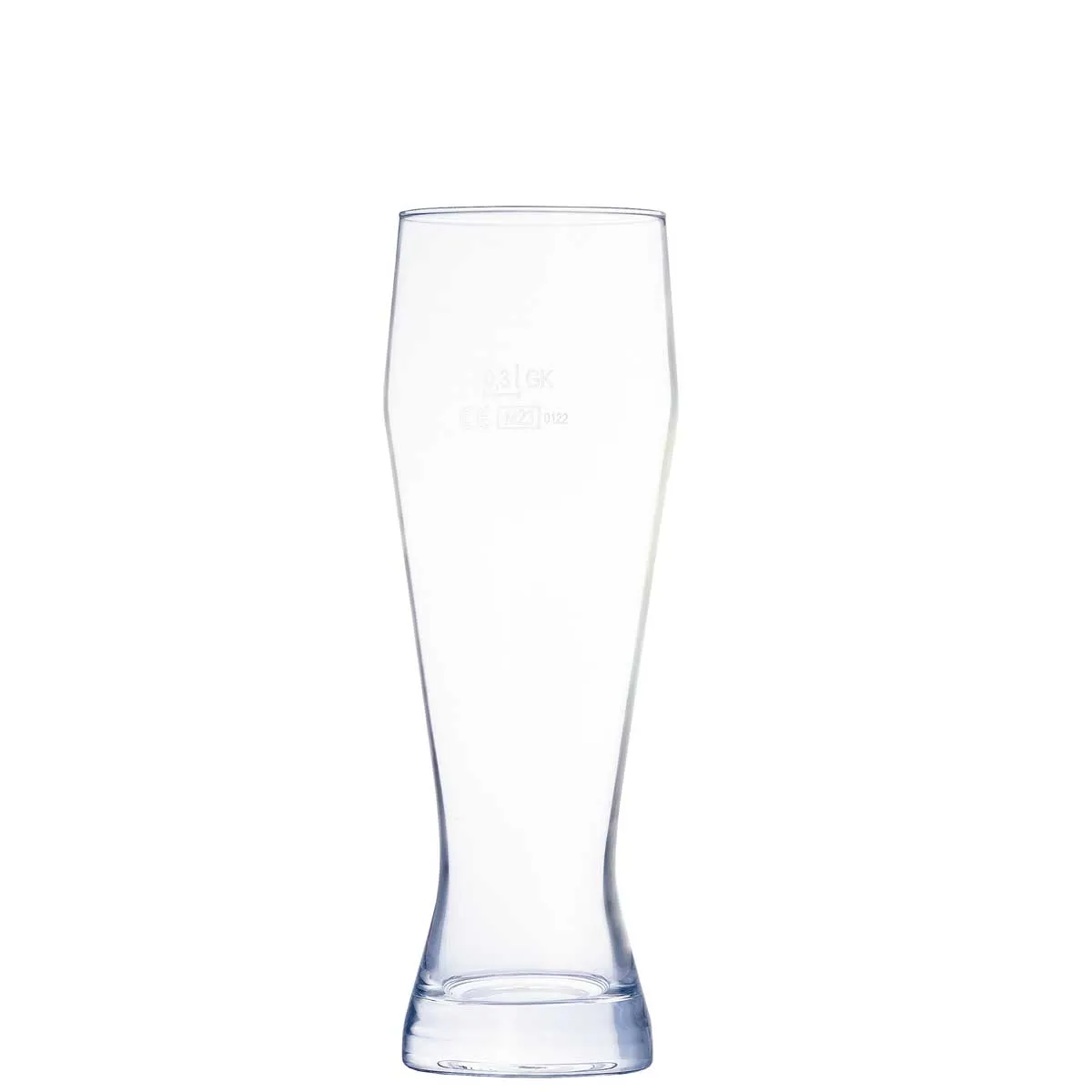 tableroc Small Bavarian wheat beer glass, 45 cl, with fill line 0.3 ltr. |-|, capacity: 450 ml, H: 200 mm, D: 73 mm