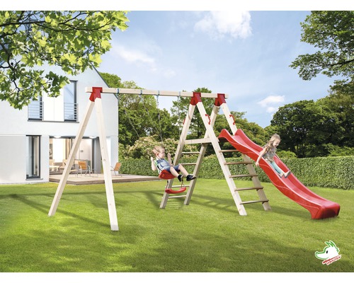 Weka Tabaluga double swing red with slide