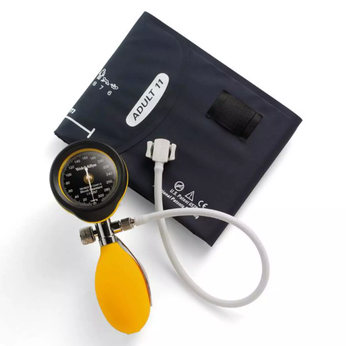 Welch Allyn DuraShock DS55 single-tube blood pressure monitor, Yellow