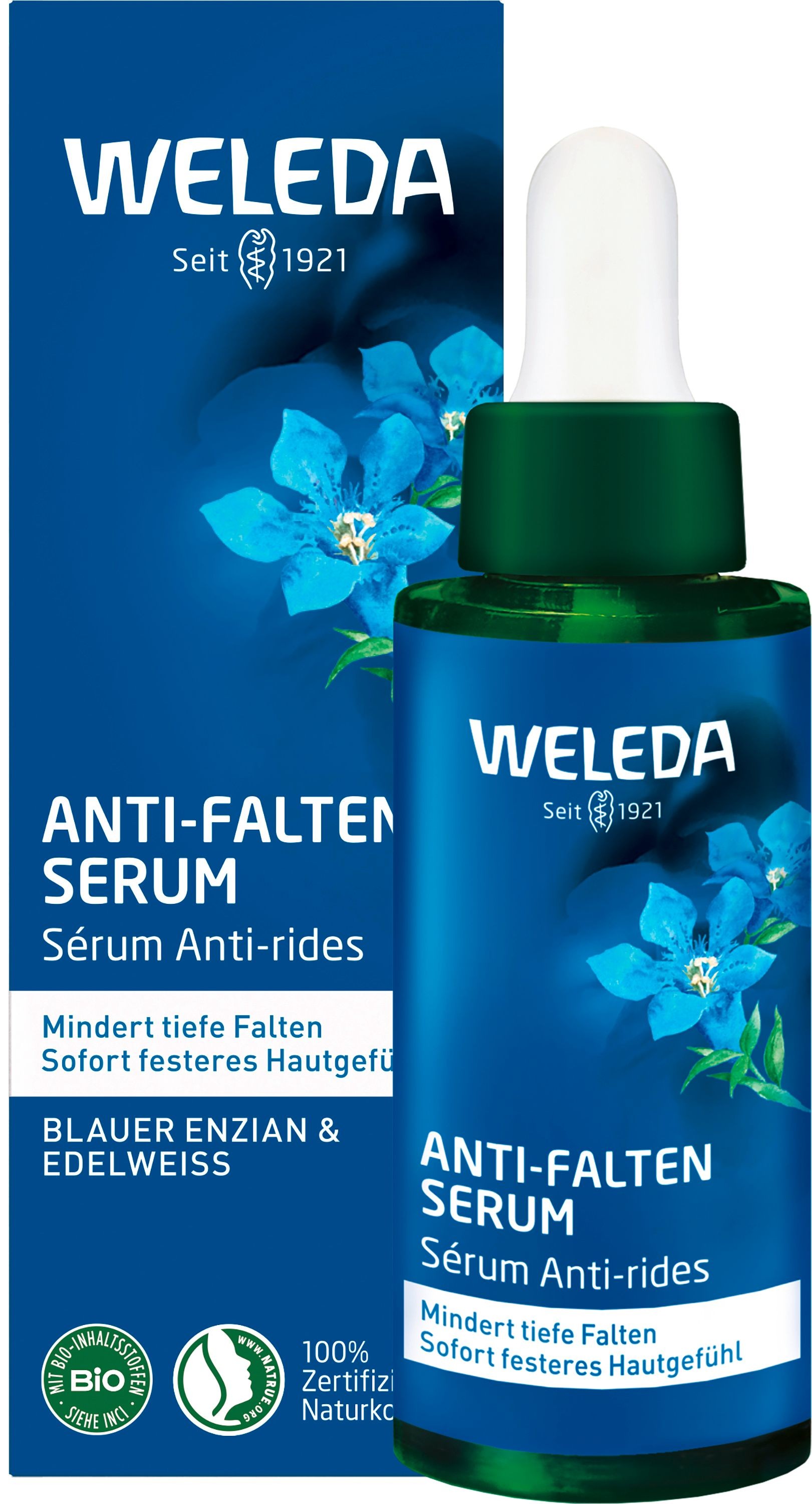 Weleda Anti-Wrinkle Serum Blue Gentian & Edelweiss - reduces deep wrinkles & firms the skin 30 ml