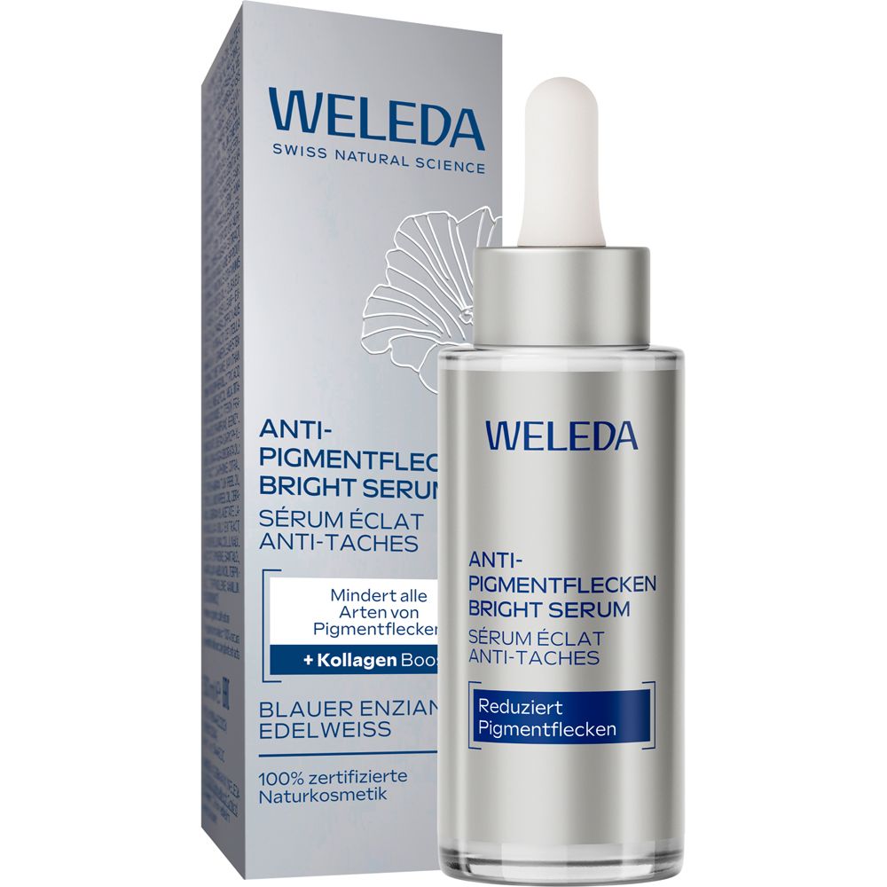 Weleda Anti-Pigment Spot Serum with Gentian & Edelweiss – for a radiant complexion and fewer spots 30 ml