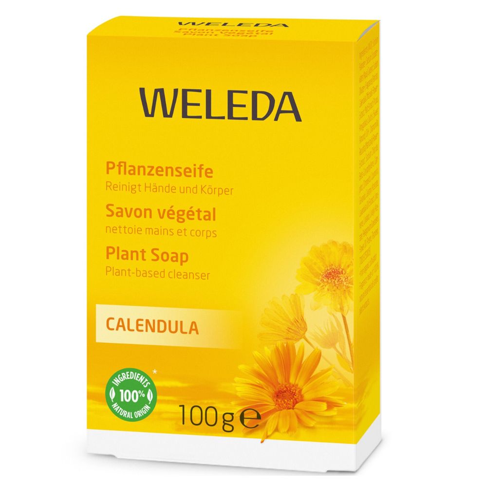 Weleda Calendula plant soap - cleanses particularly mildly, suitable for delicate and sensitive skin 100 g