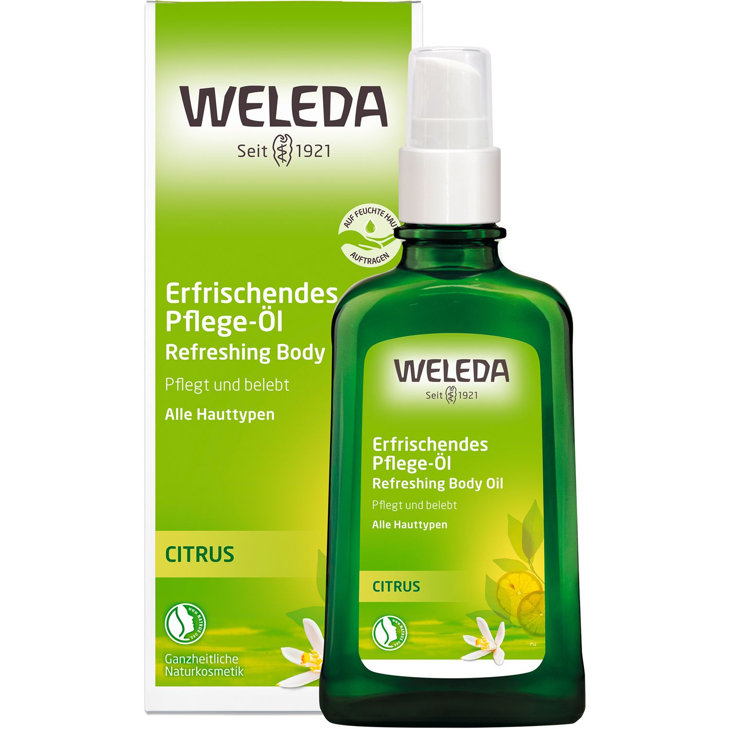 Weleda Body Oil Citrus - refreshing care oil nourishes & absorbs quickly, moisturizing 100 ml