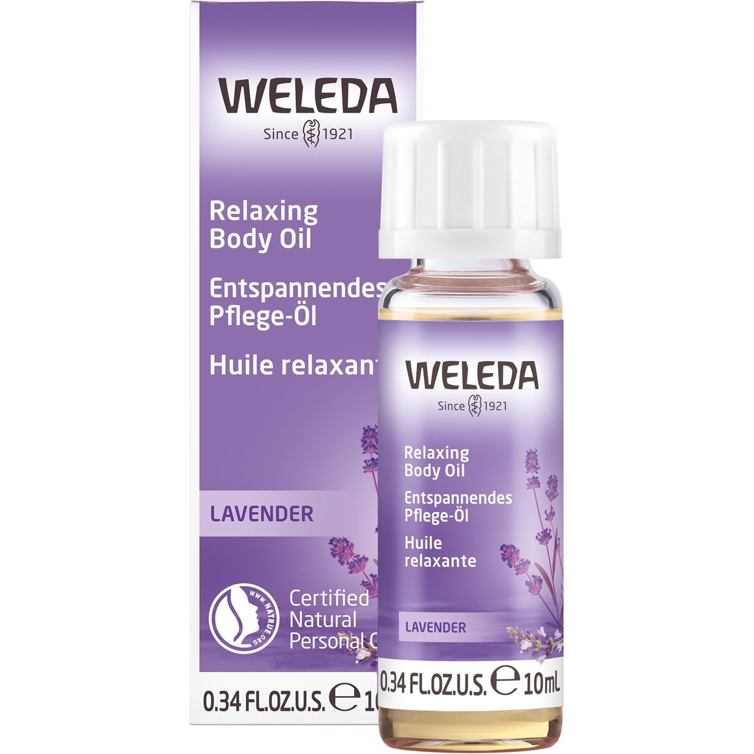 Weleda Body Oil Lavender Care Oil nourishes, relaxes and soothes with real essential lavender oil 10 ml