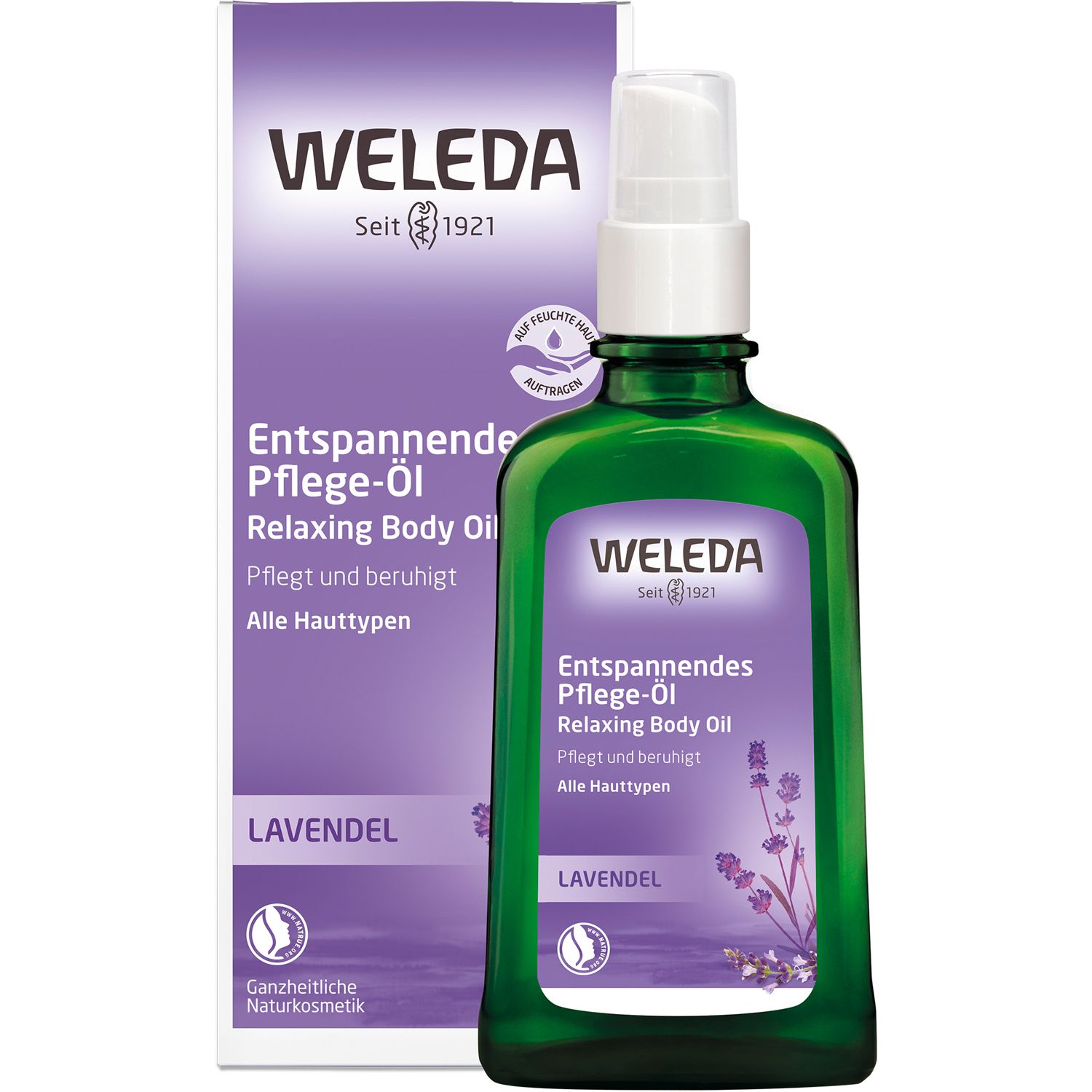 Weleda Body Oil Lavender Care Oil nourishes, relaxes and soothes with real essential lavender oil 100 ml