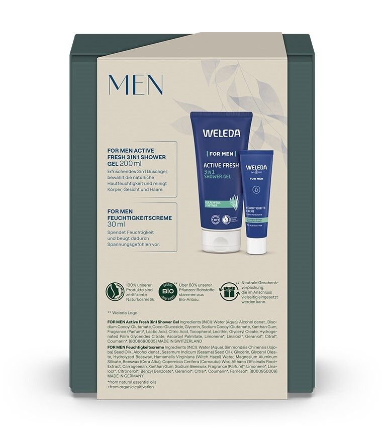 WELEDA® Gift Set Men with 3-in-1 Shower Gel & Moisturizing Cream 1 St