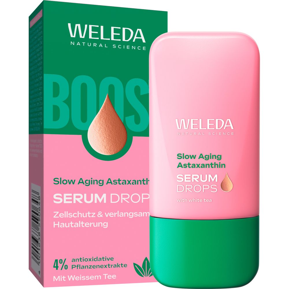 Weleda Slow Aging Astaxanthin Serum – Antioxidant natural cosmetics for protection & visible slow-aging effects 30 ml