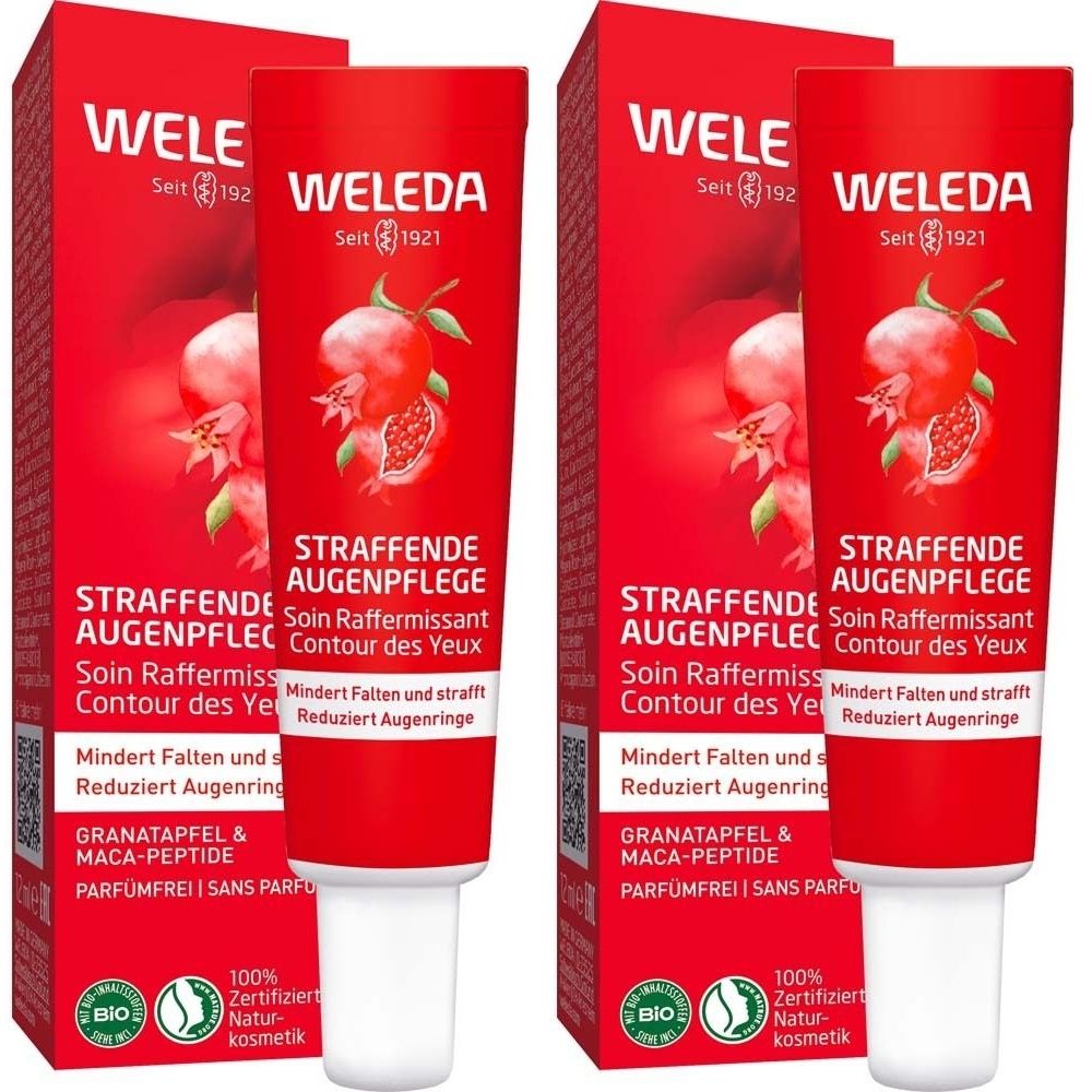 Weleda Firming Eye Cream Pomegranate & Maca Peptides - reduces wrinkles, puffiness & dark circles 24 ml