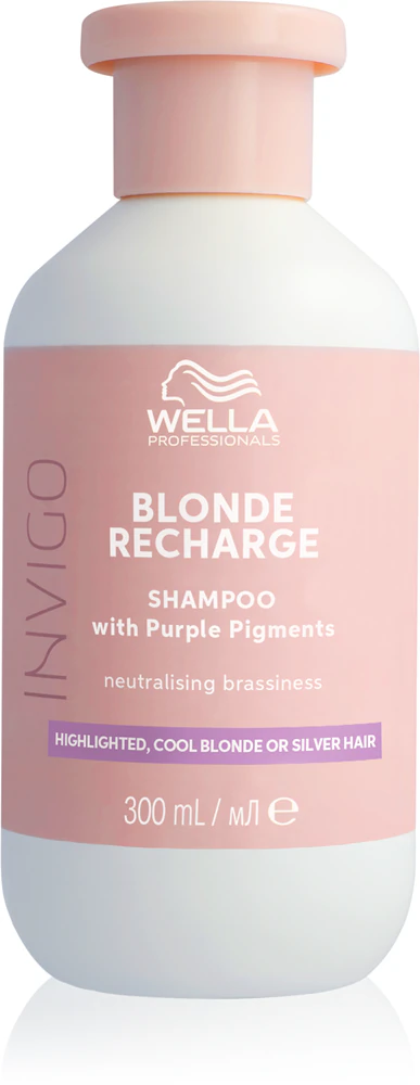 Wella Professionals Invigo Blonde Recharge Shampoo for blonde hair neutralizes yellow discoloration