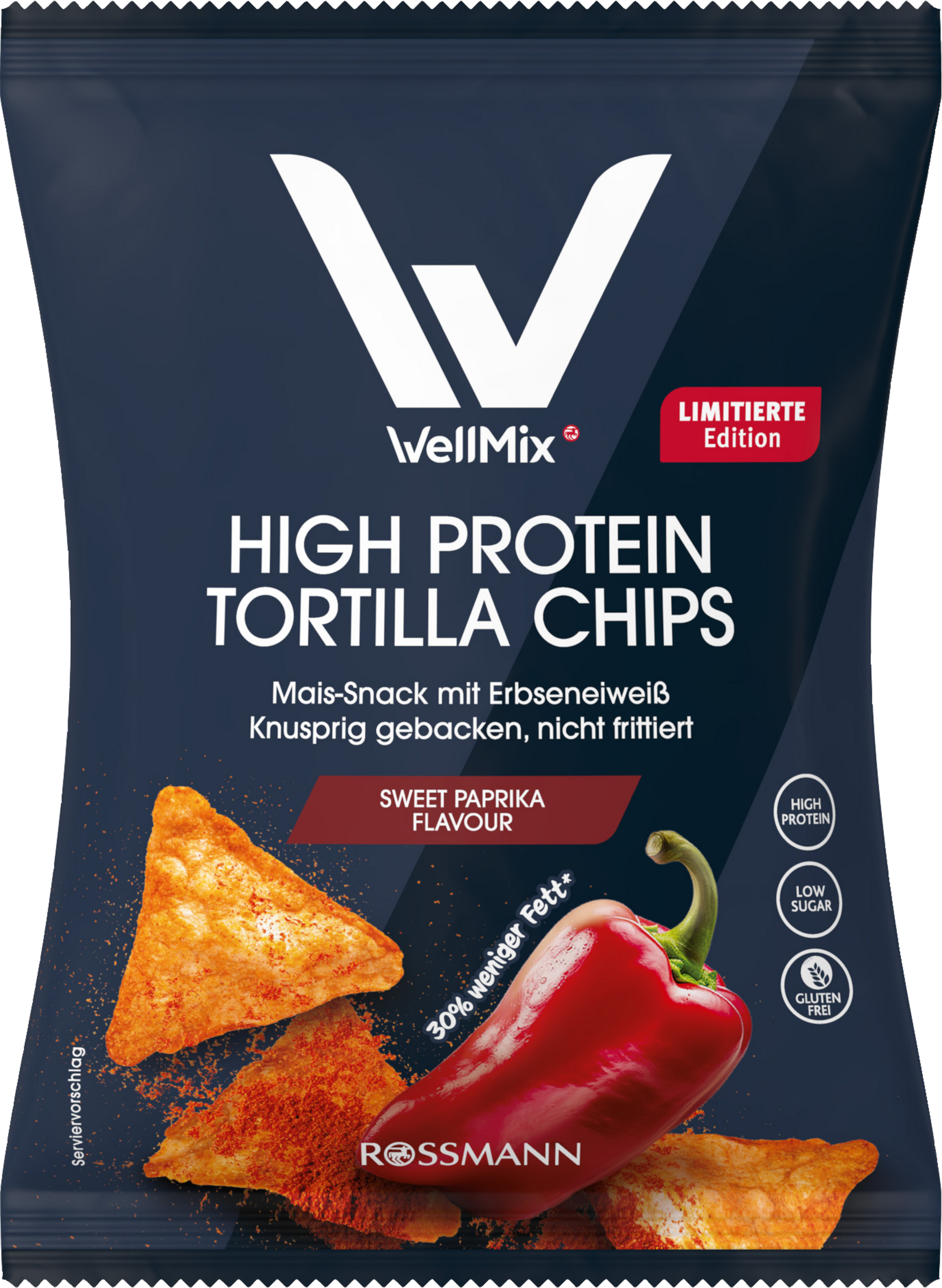 WellMix High Protein Tortilla Chips Sweet Paprika Flavor 60g
