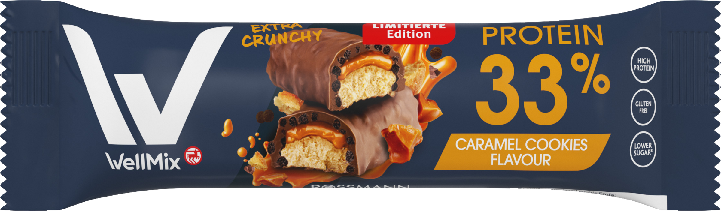 WellMix protein bar caramel cookies flavor 45g