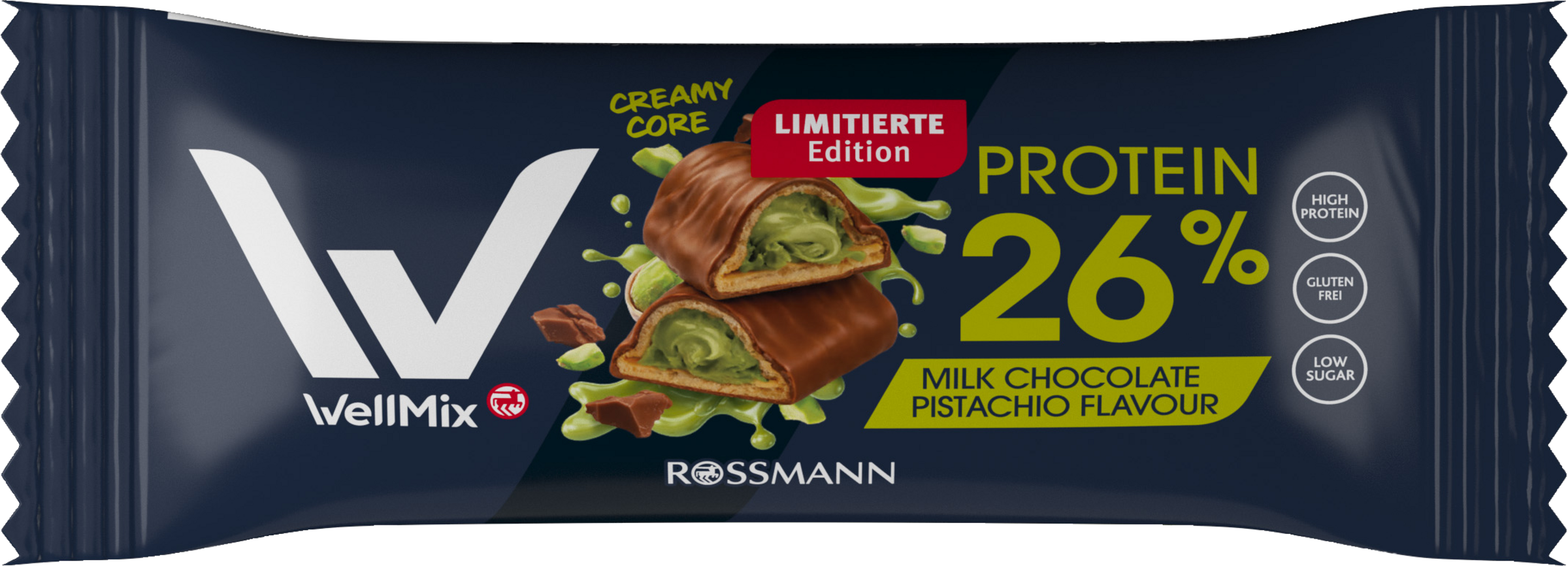 WellMix protein bar Milk Chocolate Pistacchio Flavor 30g