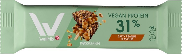 WellMix Vegan Protein Bar Salty Peanut Flavor