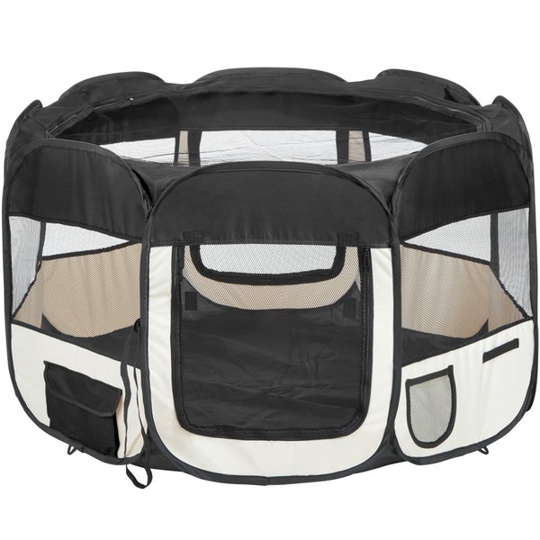 Hornbach Puppy run tectake foldable, for indoor and outdoor use 115 x 115 x 64 cm, including carrying bag and pegs