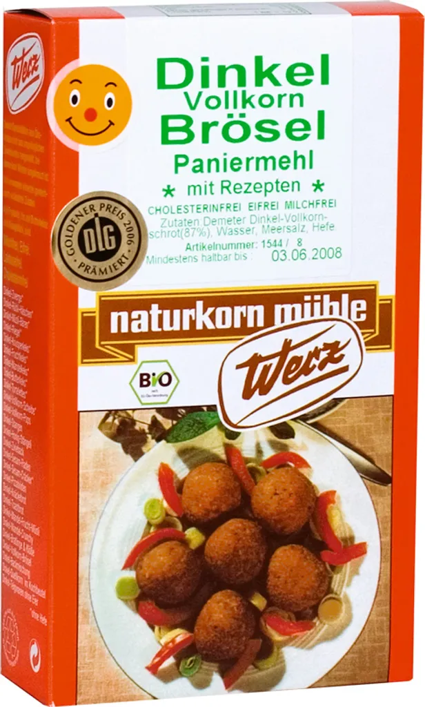 naturkorn mühle Werz Werz Breadcrumbs Spelt Wholegrain -- 200g