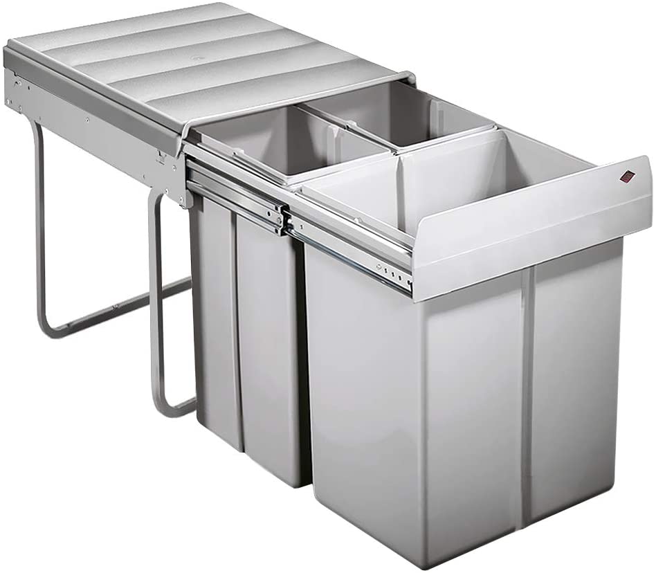 Wesco Big Bio Pull Out Waste Bin Hiunged Door 400mm Unit 40 Litre