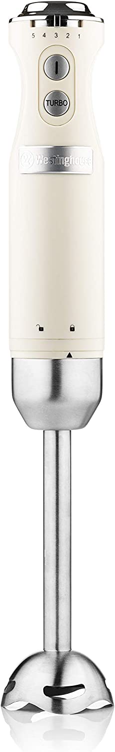 Westinghouse hand mixer retro series, 600 watts 5 speed settings cream white