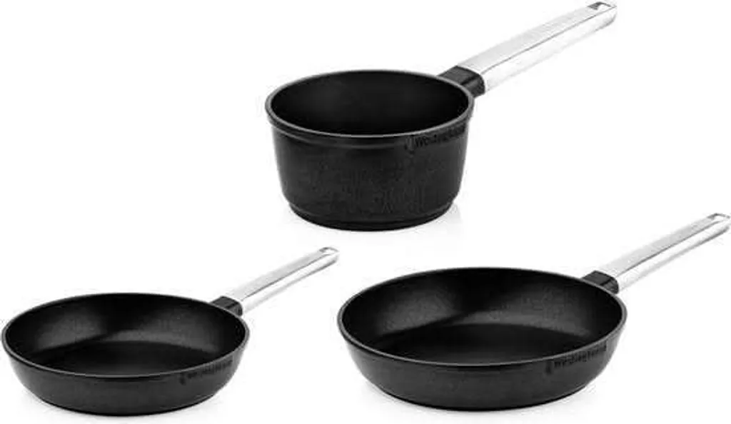 Westinghouse Performance Pan Set (Frying pan ø 24 and 28 cm + Saucepan ø 18 cm) - Black - Induction and all other heat sources