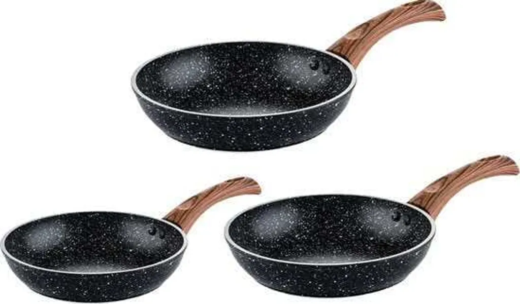 Westinghouse Marble Wood frying pan set ø 20 + 24 + 28 cm - suitable for induction and all other heat sources