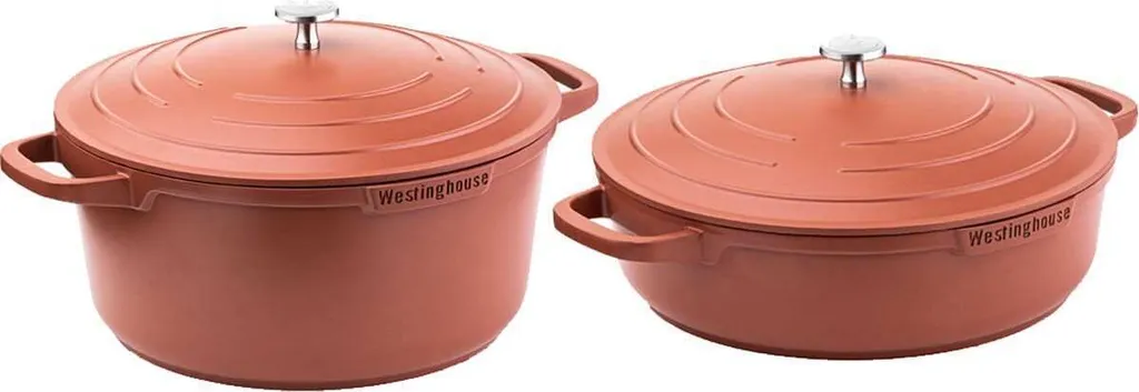 Westinghouse Performance frying pan set (frying pan + snack pan) ø 28 cm - Red - Induction and all other heat sources