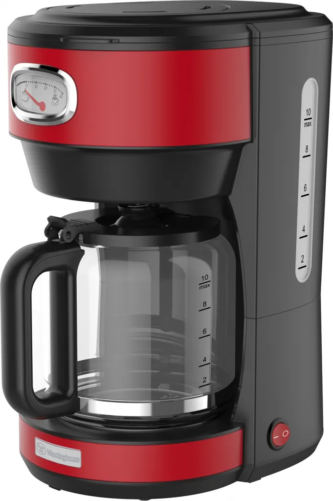 Westinghouse WKCMR621RD, Filter Coffee Machine, 1.25 l, Ground Coffee, 1000 W, Black, Red