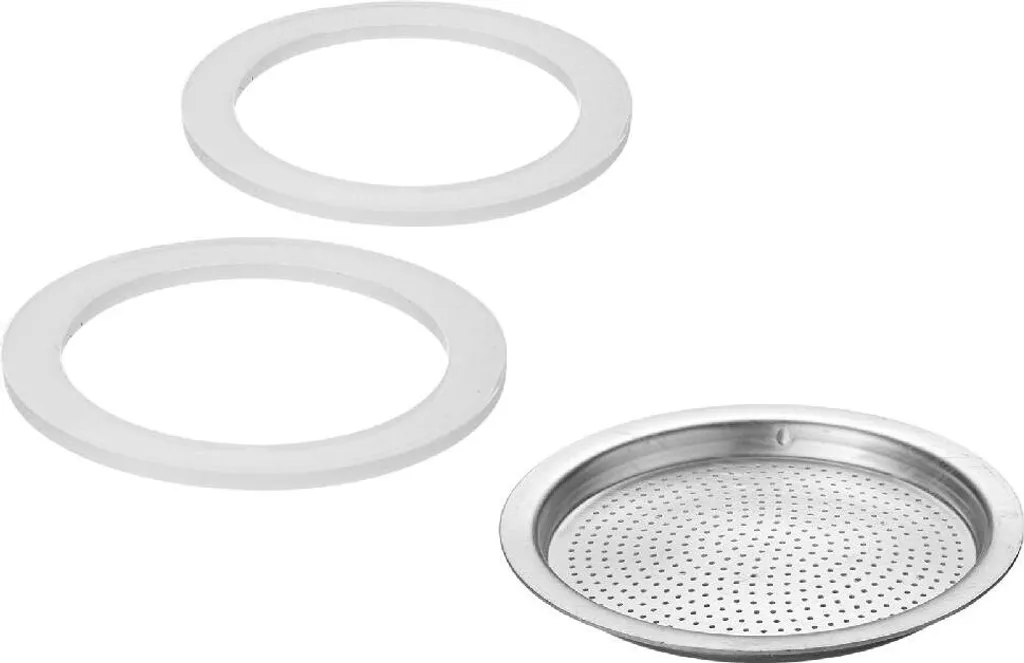 Westmark 2466228E Replacement parts for Brasilia Plus stainless steel, 2 silicone sealing rings & 1 filter plate, silver