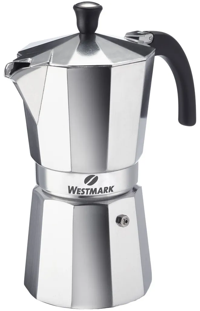 Westmark Espresso Maker, For 9 Espresso Cups, Aluminum, Brasilia, Silver/Black, 24642260