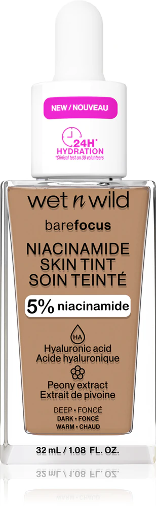 Wet n Wild Bare Focus Niacinamide Skin Tint light moisturizing make-up Farbton Deep 32 ml