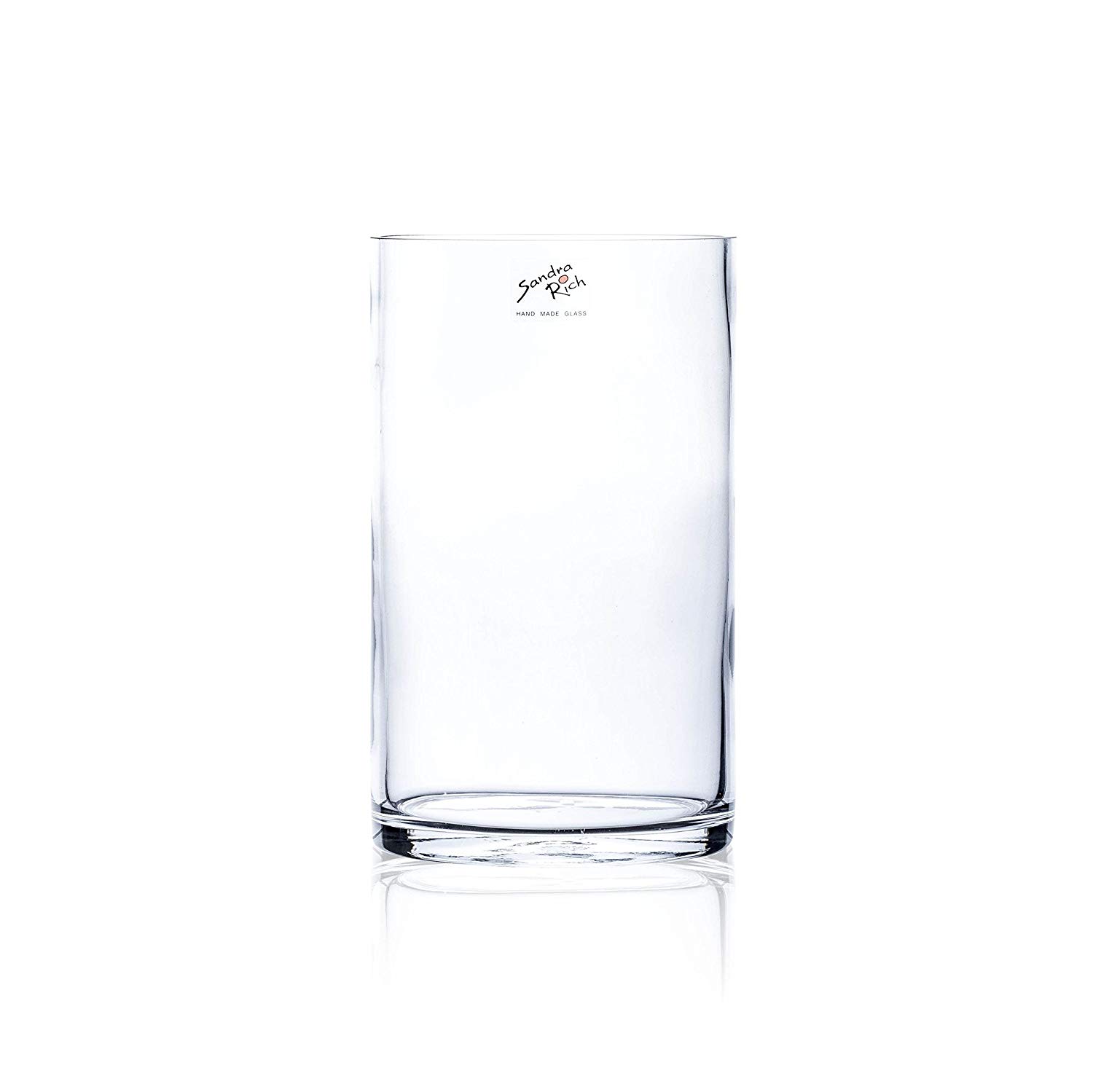 Sandra Rich Cyli Glass Table Flower Vase 20 Cm Cylinder