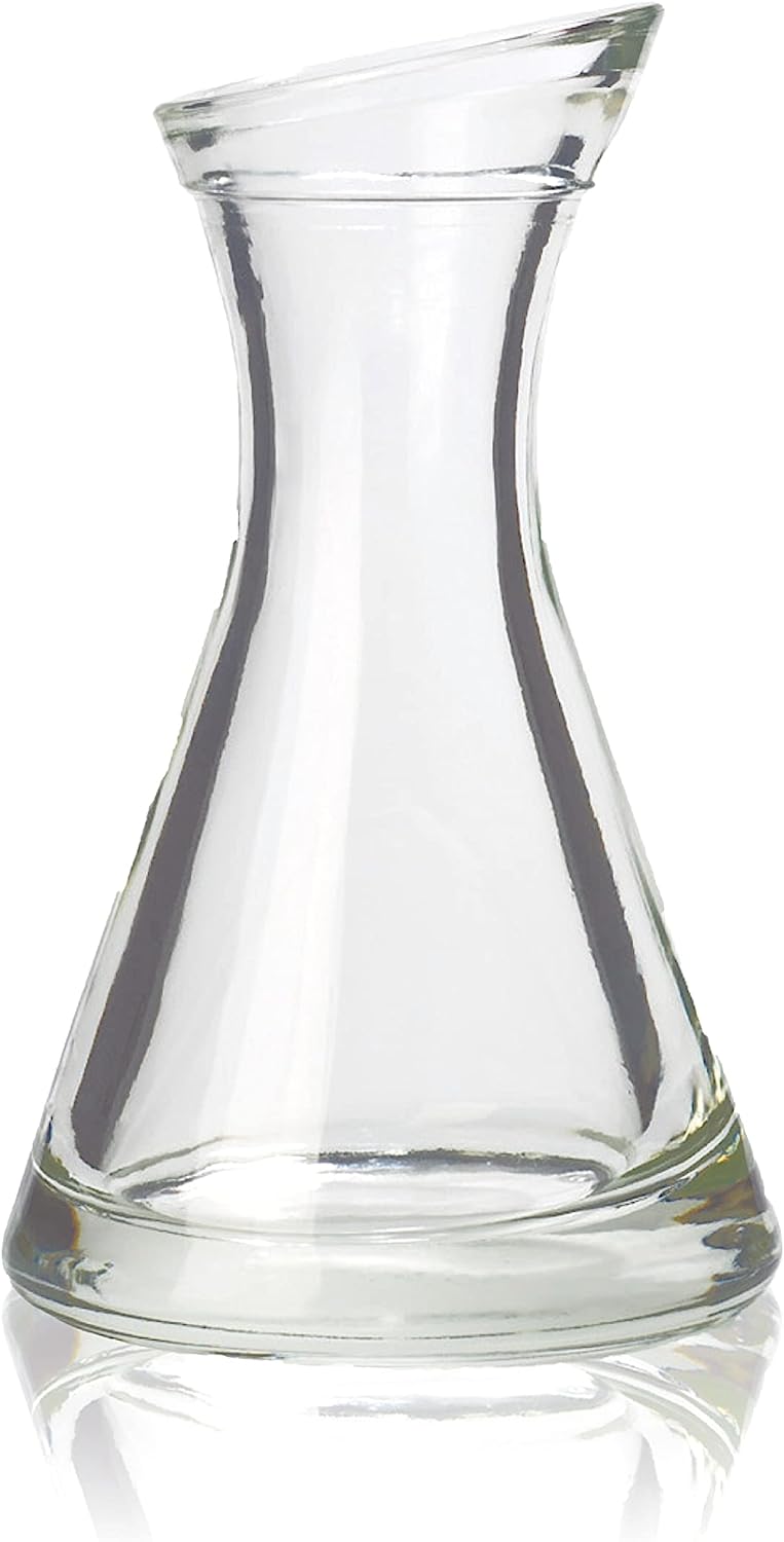 Stölzle Lausitz Stölzle Oberglas Glass Carafe Pisa / Set of 6 Small Carafe 0.1 L with Slant Neck / High-Quality Carafe Glass Suitable as a Water Carafe for Lemonade, Wine Carafe