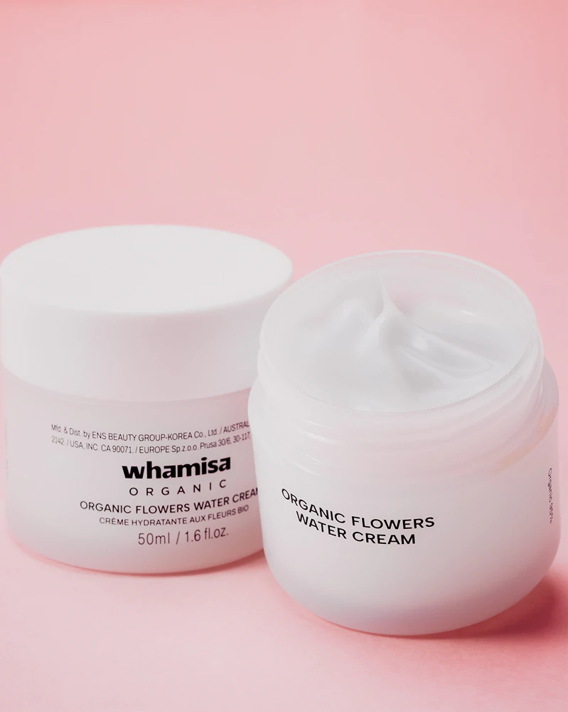 WHAMISA Organic Flowers Water Cream light moisturizing cream for dehydrated skin