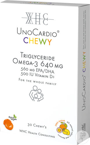 WHC UnoCardio Chewy Triglyceride Omega 3 640mg Gummies 30 pieces