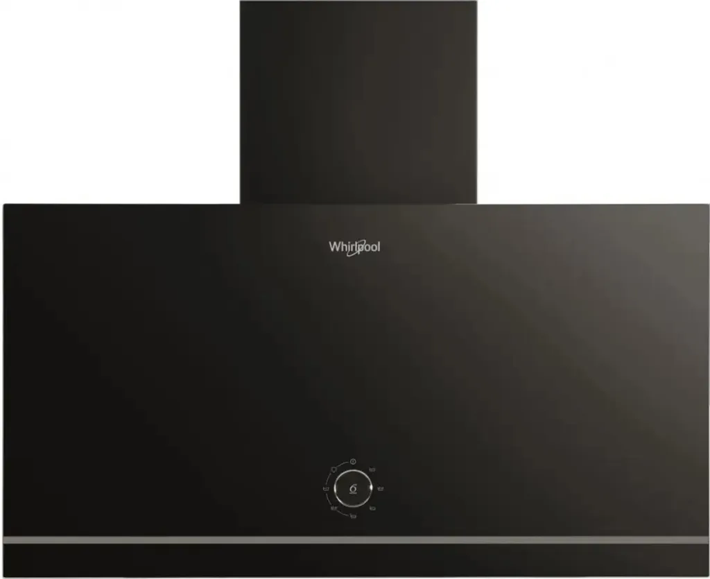 Whirlpool extractor hood | WHVA 62F LM K | Built-in | | Width 59.8 cm | 485 m³/h | Mechanical | LED | Black