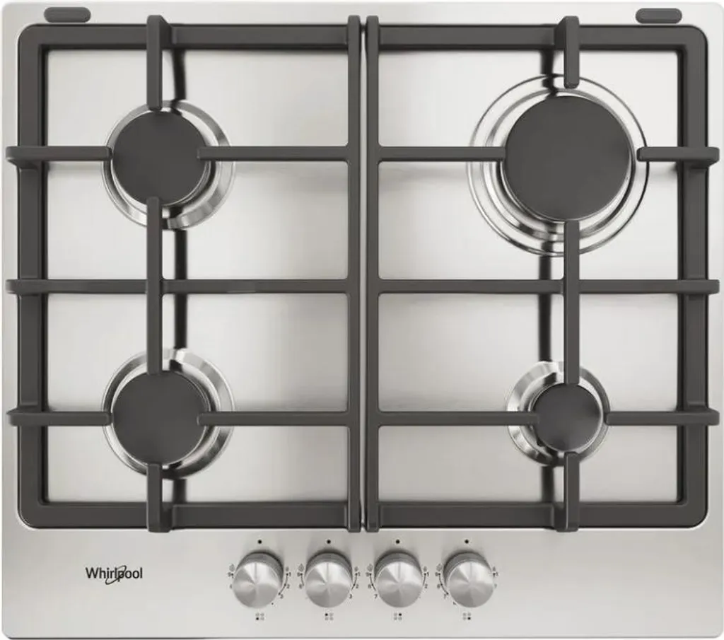 WHIRLPOOL Gas Hob TGML660IX Cast Iron Grates