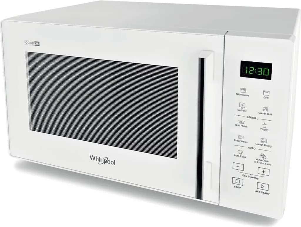 Whirlpool MWP 253W Microwave with Grill, 25L, 900W, White, Touch Control