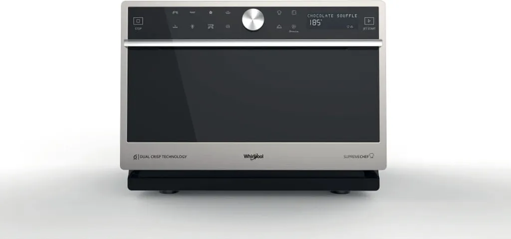 Whirlpool Supreme Chef MWSC 9133 SX Black, Stainless Steel Combination Microwave for Worktop, 33 L, 1000 W