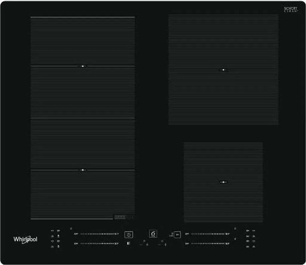 Whirlpool WF S7560 NE, Black, Integrated, 60 cm, Zone Induction Hob, Ceramic, 4 Zone(s)