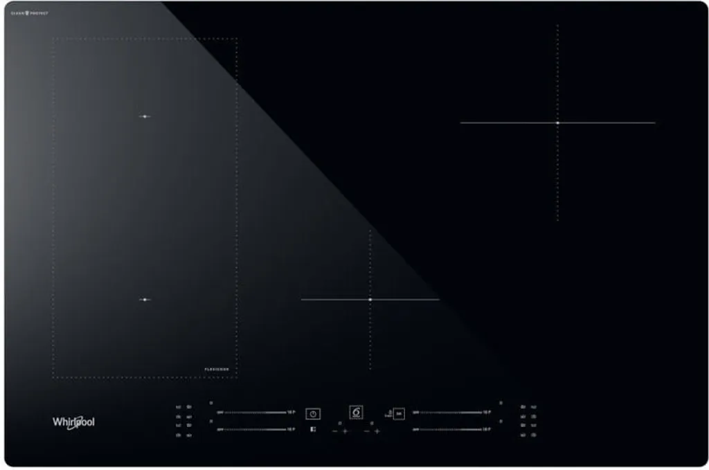 Whirlpool WL S2177 CPNE Built-in Induction Hob with 4 Cooking Zones, 77 cm, Black