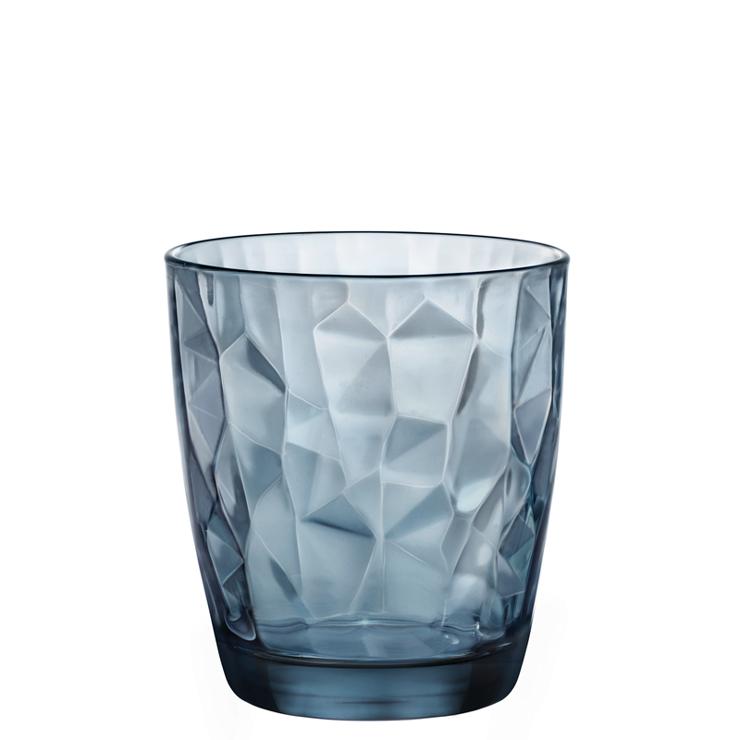 Bormioli Whiskey mug D.O.F. blue 39 cl, Diamond No. FB39O, content: 390 ml, height: 102.5 mm