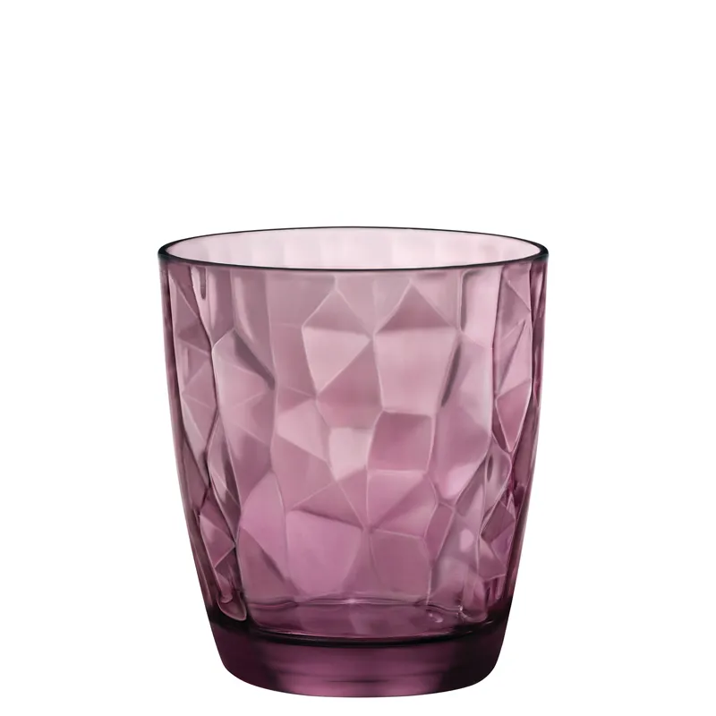 Whiskey mug D.O.F. purple red 39 cl, Diamond No. FB39P, contents: 390 ml, height: 102.5 mm, 36 sets