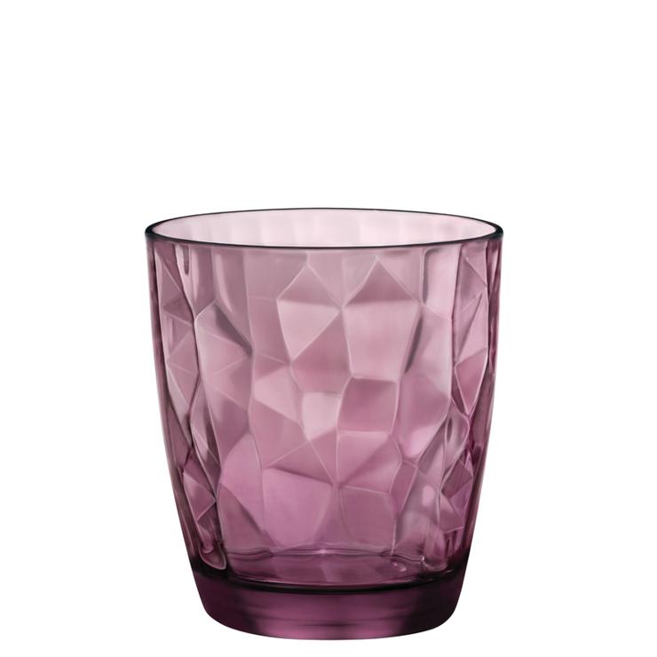 Bormioli Whiskey mug D.O.F. purple red 39 cl, Diamond No. FB39P, content: 390 ml, height: 102.5 mm