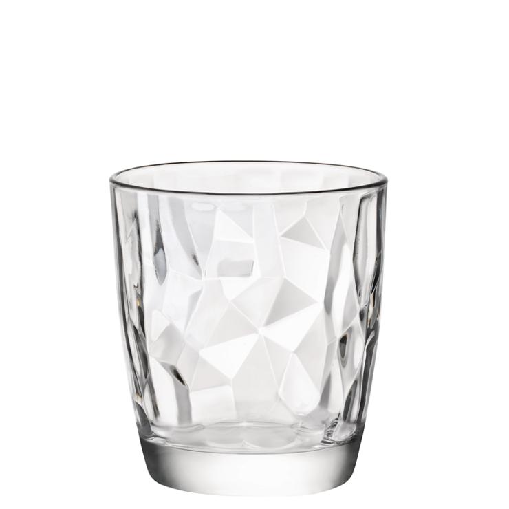 Bormioli Whiskey mug D.O.F. transparent 39 cl, Diamond No. FB39T, content: 390 ml, height: 102.5 mm