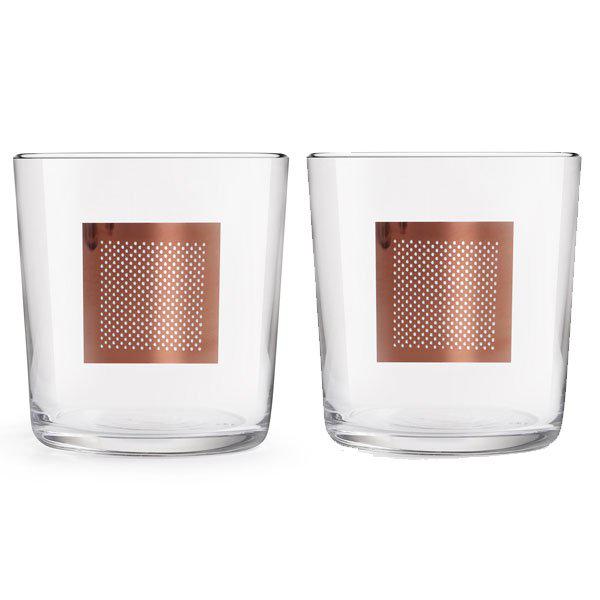Whiskey glass Tactile copper (set of 2) from Libbey