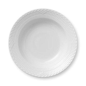 Royal Copenhagen White Fluted Half Lace Deep Dish