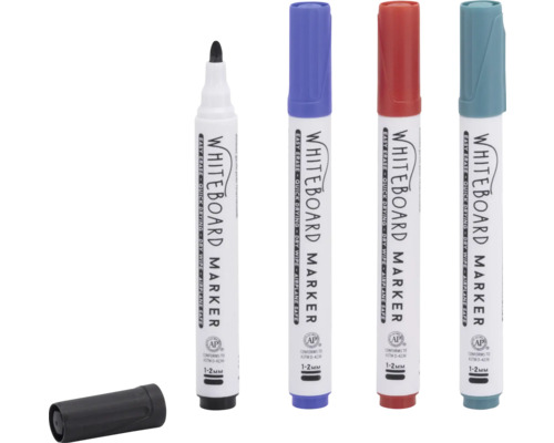 Whiteboard marker 1-2 mm, assorted colors, 4 colors