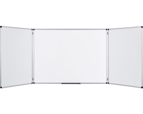 Whiteboard Trio magnetic lacquered folding board 240x90 cm